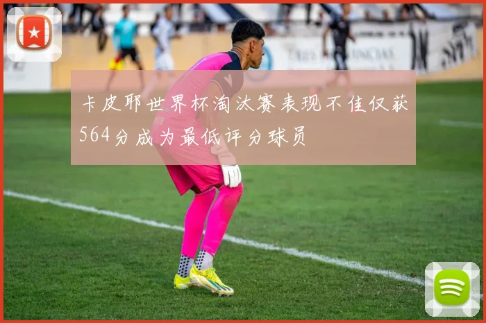 卡皮耶世界杯淘汰赛表现不佳仅获564分成为最低评分球员
